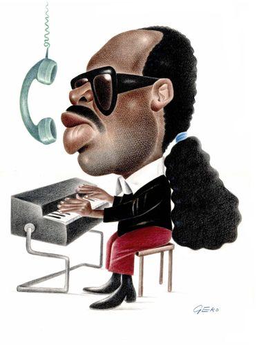 Cartoon: Stevie Wonder (medium) by Gero tagged caricarure