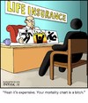 Cartoon: Actuary (small) by noodles tagged life,insurance,actuary,stick,man,danger,warning