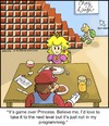 Cartoon: Game Over (small) by noodles tagged mario,princess,nintendo,break,up,next,level