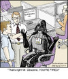 Cartoon: Mr. Obscene (small) by noodles tagged darth,vader,telemarketing,obscene,phone,call,office