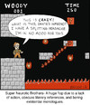 Cartoon: Super Neurotic Brothers (small) by noodles tagged video,games,mario,dante,inferno,literature