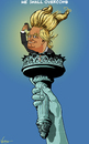 Cartoon: We Shall Overcomb (small) by NEM0 tagged trump,president,liberty,flame,light,us,usa,comb,overcome,america