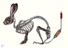 Cartoon: fiction rabbit (small) by Battlestar tagged fiction,illustration,drawing,rabbit,hase,tiere,animals,skeleton,skelett,nature,natur