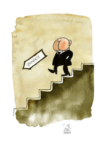 Cartoon: Grundeis (medium) by Koppelredder tagged arsch,grundeis,gefahr,abstieg,treppe,arsch,grundeis,gefahr,abstieg,treppe