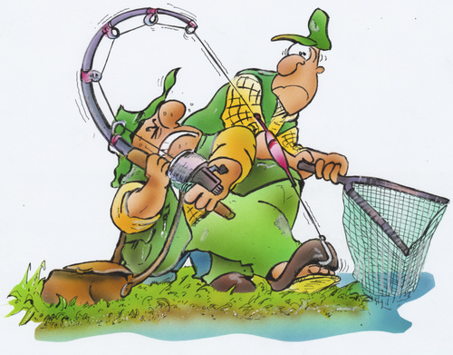 fishing cartoon images. Cartoon: fishing (medium) by