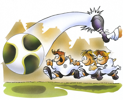 Cartoon: soccerkids (medium) by HSB-Cartoon tagged soccer,em,europameisterschaft,fussball,fußball,nationalmannschaft,team,nationalteam,nationalspieler,kinder,sport,ball,vorlage,torschuß,fußballspieler,airbrush,2012,em 2012,europameisterschaft,fußball,fussball,em
