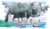 Cartoon: smog (small) by HSB-Cartoon tagged industry,smog,smoke,havyindustrie,powerstation,coal,environment,pollution