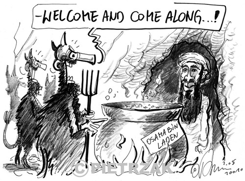 Cartoon: Osama Ben Laden (medium) by Darek Pietrzak tagged osama,ben,laden