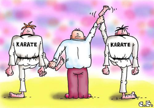 cartoon girl karate. Cartoon: Karate (medium) by