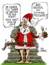 Cartoon: Secret Santa (small) by campbell tagged father christmas santa claus drunk festive