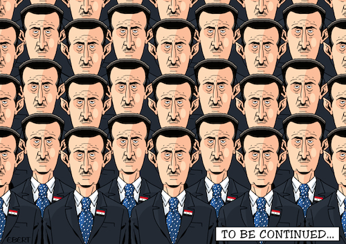 Cartoon: Assad the eternal leader... (medium) by Enrico Bertuccioli tagged assad,syria,president,presidential,elections,voters,democracy,political,civil,war,human,rights,government,authoritarianism,leadership,control,power,economy,society,regime,opposition,rebelion,opponents,assad,syria,president,presidential,elections,voters,democracy,political,civil,war,human,rights,government,authoritarianism,leadership,control,power,economy,society,regime,opposition,rebelion,opponents