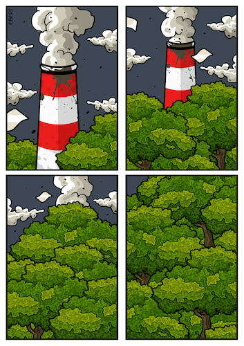 Cartoon: Ecological transition (medium) by Enrico Bertuccioli tagged ecology,ecological,green,environment,pollution,global,climatechange,earth,life,ecologicaltransition,business,economy,trees,political,progress,developement,ecology,ecological,green,environment,pollution,global,climatechange,earth,life,ecologicaltransition,business,economy,trees,political,progress,developement