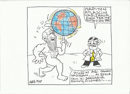 Cartoon: atlas (medium) by yasar kemal turan tagged atlas