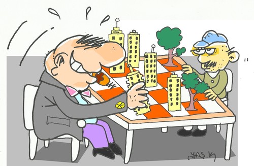 Cartoon: chess (medium) by yasar kemal turan tagged chess