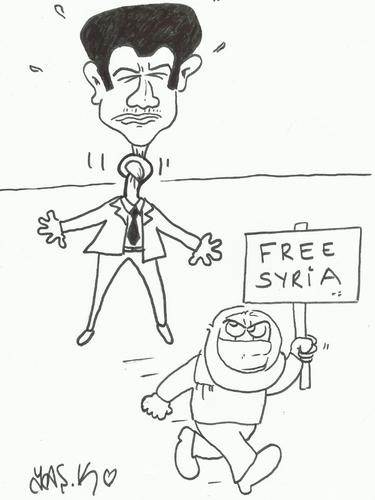 Cartoon: Dictator Esad (medium) by yasar kemal turan tagged dictator