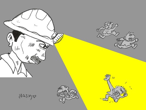 Cartoon: Fed by darkness (medium) by yasar kemal turan tagged fed,by,darkness