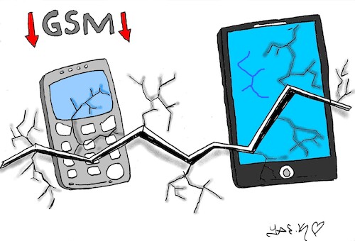 Cartoon: GSM failed (medium) by yasar kemal turan tagged gsm,failed