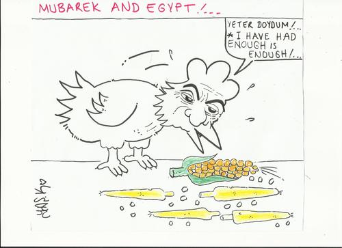 Cartoon: mubarek (medium) by yasar kemal turan tagged mubarek