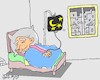 Cartoon: a piece of sleep (small) by yasar kemal turan tagged piece,of,sleep