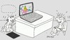 Cartoon: laptop (small) by yasar kemal turan tagged laptop,love