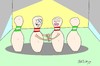 Cartoon: separation-love (small) by yasar kemal turan tagged separation,bowling,ball,love
