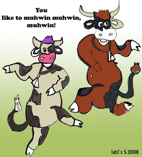Cartoon: cows (medium) by lutzi tagged cows,kühe