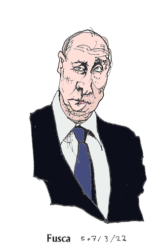 Cartoon: Putin (medium) by Fusca tagged dictatorship,human,rights,democracy,danger