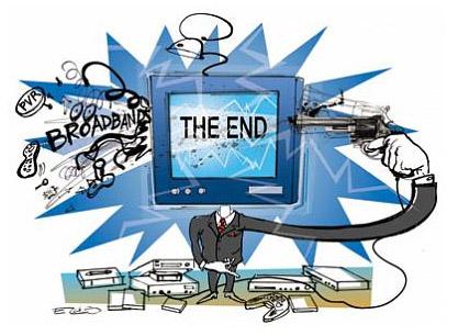 Cartoon: The End of TV (medium) by drawgood tagged television,media,gun,suicide