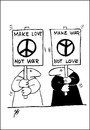 Cartoon: military (small) by SAI tagged war love peace