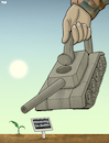 Cartoon: Democracy in Sudan (small) by Tjeerd Royaards tagged sudan,khartoum,army,military,violence,vote,freedom,elections