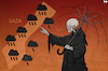 Cartoon: Gaza Weather Man (small) by Tjeerd Royaards tagged gaza,palestine,israel,violence,bombs,victims,death