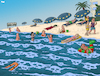 Cartoon: Mediterranean Sea (small) by Tjeerd Royaards tagged migrants,refugees,mediterranean,drowning,vacation,holiday