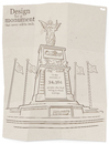 Cartoon: Migrant Monument (small) by Tjeerd Royaards tagged migration,refugees,mediterranean,sea,droning,victims,europe,eu