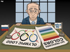 Cartoon: Olympics Are Gay Propaganda (small) by Tjeerd Royaards tagged putin,russia,gay,homosexual,values,family,tradition,olympics,sochi