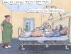 Cartoon: helfersyndrom (small) by woessner tagged krankenschwester,patient,krankenhaus,medizin,pflege,hilfe,helfersyndrom