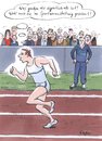 Cartoon: sportveranstaltung (small) by woessner tagged sportveranstaltung,olympiade,leichtathletik,zuschauer,neugier,leistungssport,show,event