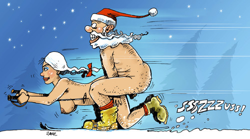 Cartoon: Santa Claus (medium) by JARO tagged santa,claus,winter,christmas,xmas