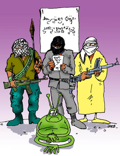 Cartoon: terrorism (medium) by JARO tagged terrorism,al,kaida