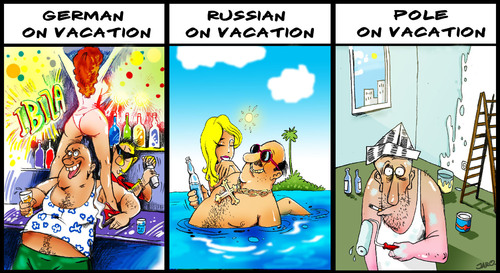 Cartoon: Vacation (medium) by JARO tagged vacation,relaxation