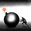 Cartoon: BOOM! (small) by JARO tagged terrorism