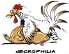 Cartoon: Necrophilia (small) by JARO tagged necrophilia,chicken,animal,bird