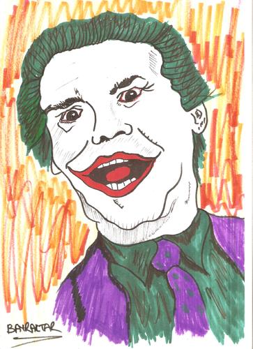 Cartoon: JOKER  Jack Nicholson (medium) by Seydi Ahmet BAYRAKTAR tagged joker