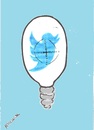 Cartoon: Tayyip targeted twitter (small) by Seydi Ahmet BAYRAKTAR tagged tayyip,targeted,twitter