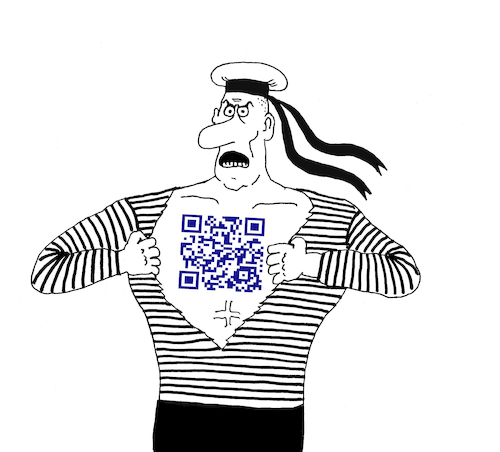 Cartoon: sailor (medium) by Tarasenko  Valeri tagged sailor,code,tattoo,shirt