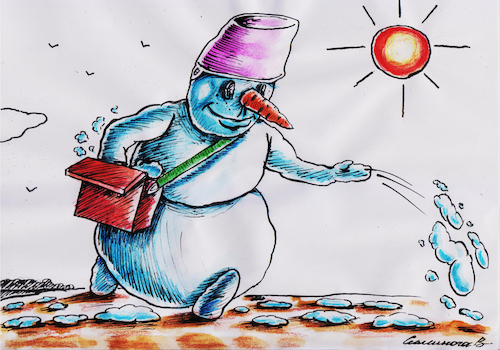 Cartoon: Climate (medium) by Siminoga Vadim tagged sun,ecology,glacial,nature,sower