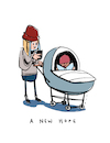 Cartoon: A new hope (small) by F L O tagged hope,reading,books,social,media,children,baby