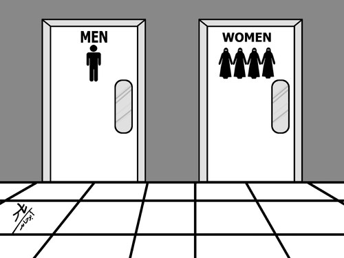 Cartoon: 234 (medium) by yaserabohamed tagged women,men,toilet