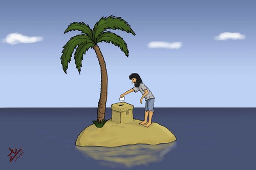 Cartoon: election (medium) by yaserabohamed tagged election,inhabited,islands