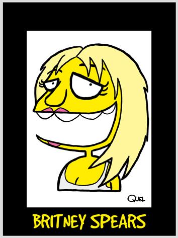 Cartoon BRITNEY SPEARS CARICATURE medium by QUEL tagged britneyspears 