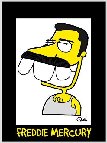 Cartoon: FREDDIE MERCURY CARICATURE (medium) by QUEL tagged freddie,mercury,caricature